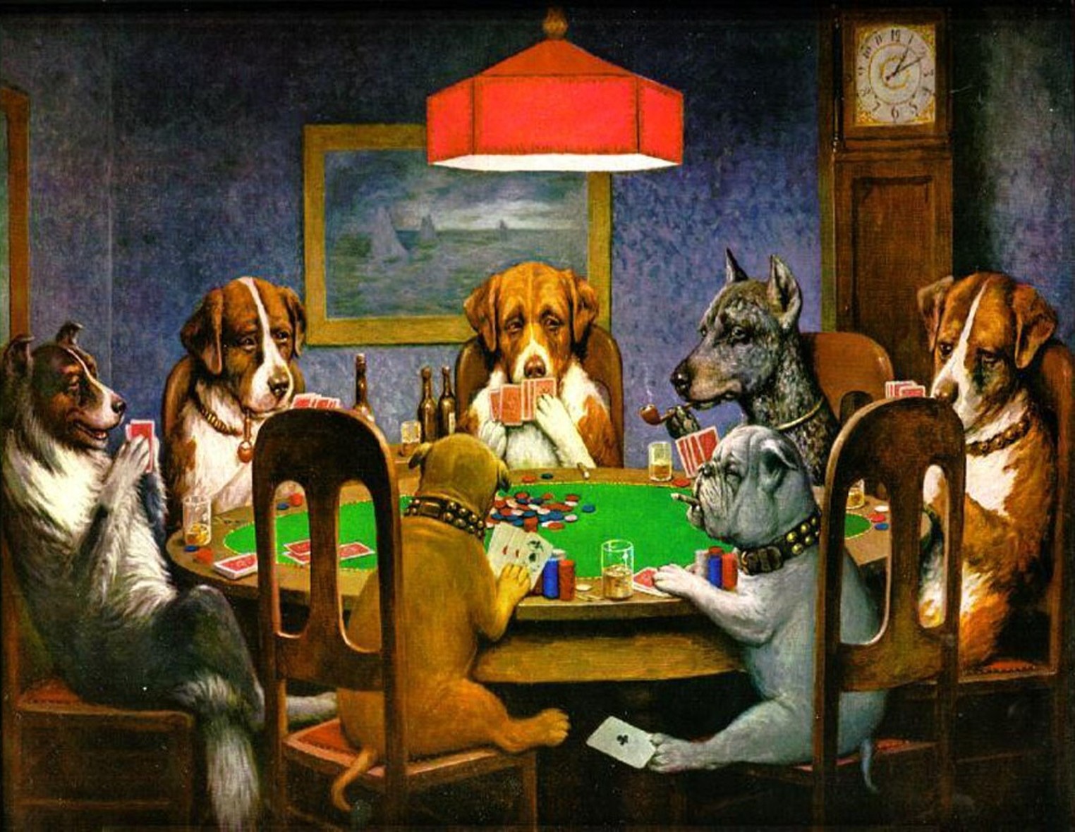 Dogs Playing Poker C.m.coolidge Wikipedia Commons 