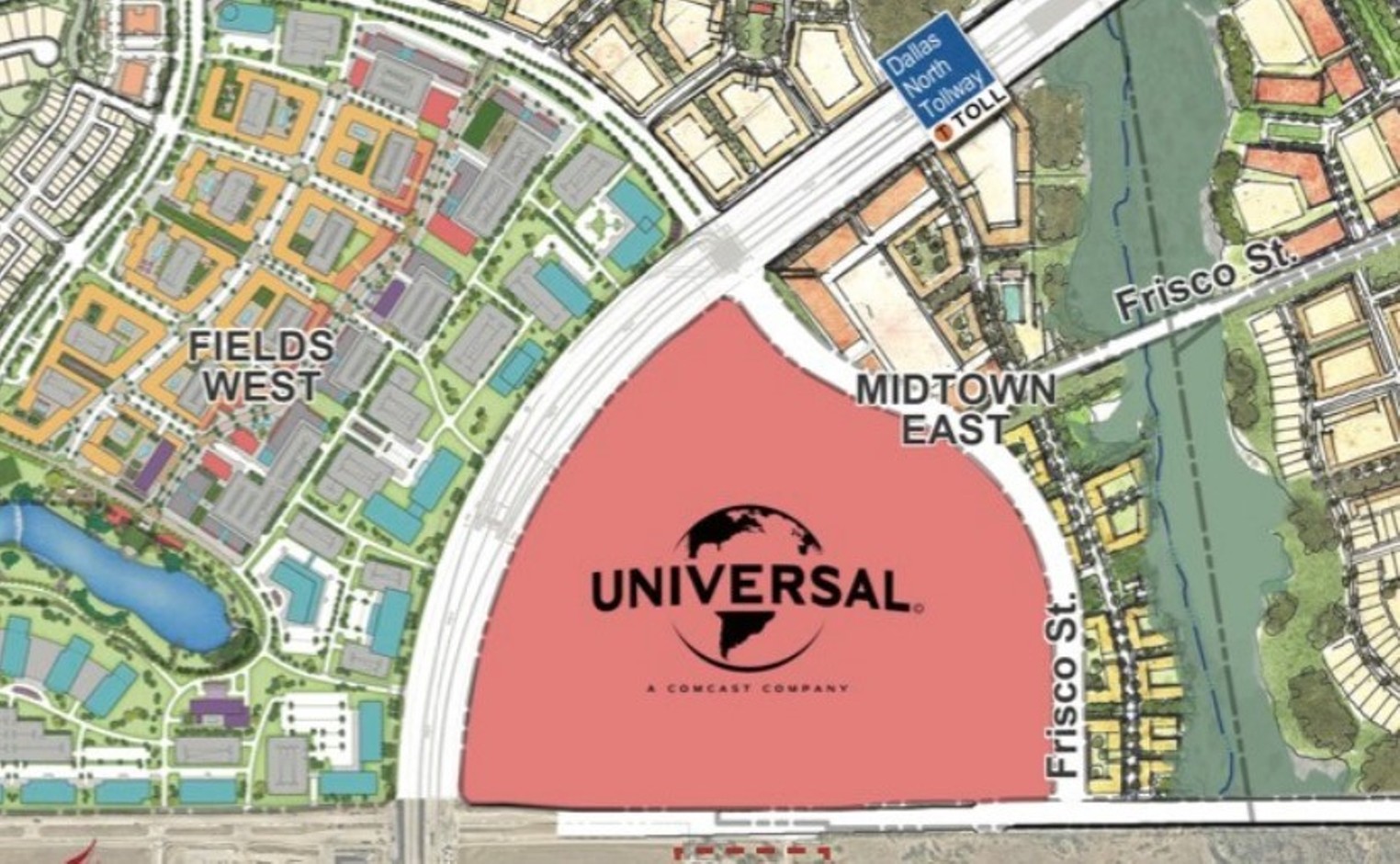 We Have New Details on Frisco's Universal Park, And No, It Has More Than One Toll Road Entrance