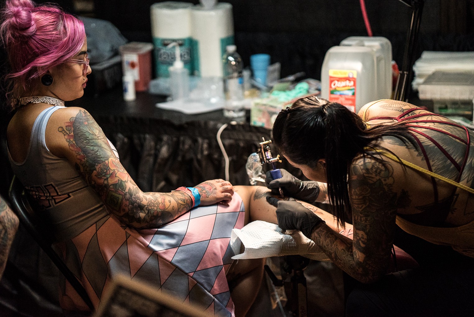 Tattoo uploaded by Jessica Paige  Greg Christian in action at Oliver  Pecks Elm Street Music and Tattoo Festival 2017  Dallas TX Photo  Jessica Paige IG  gregchristian4130 GregChristian TattooFaction  ElmStFest  Tattoodo