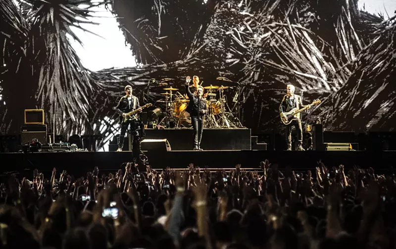 Image: Almost every song from The Joshua Tree was supplemented by powerful and compelling videos with visuals left for the audience to interpret.