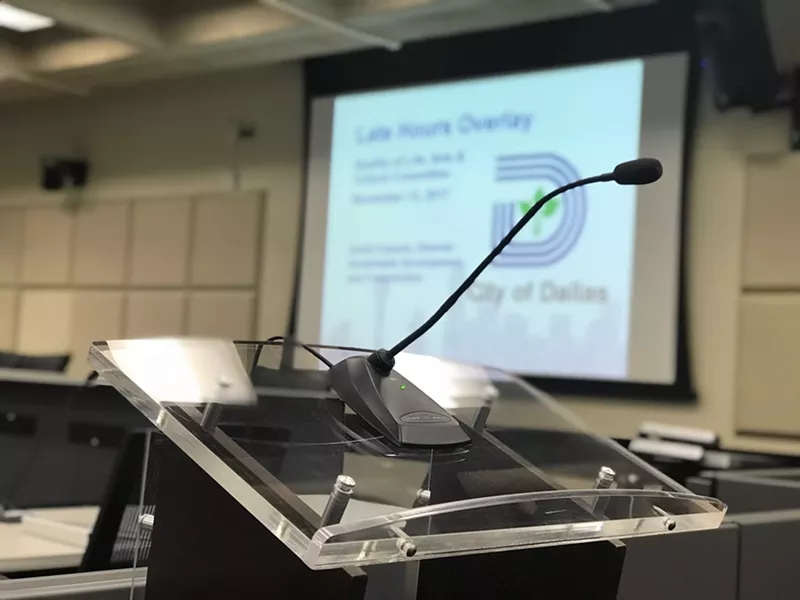 Image: At a Quality of Life Committee briefing Monday, several Dallas City Council members voted against bringing a late-hours overlay to a vote before the full council. But this battle isn't over, city officials say.