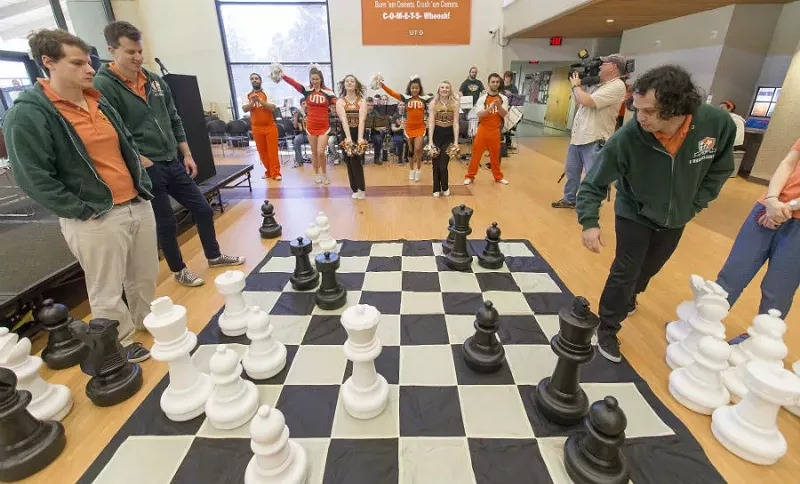 Image: This was the sendoff the Comets' chess team got the last time it went to the Final Four, in 2015.
