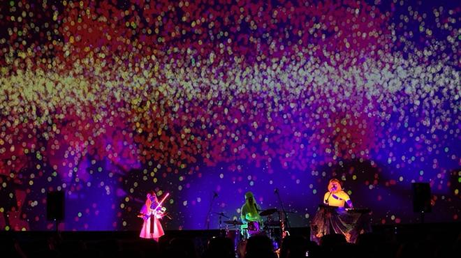 Women performing on stage