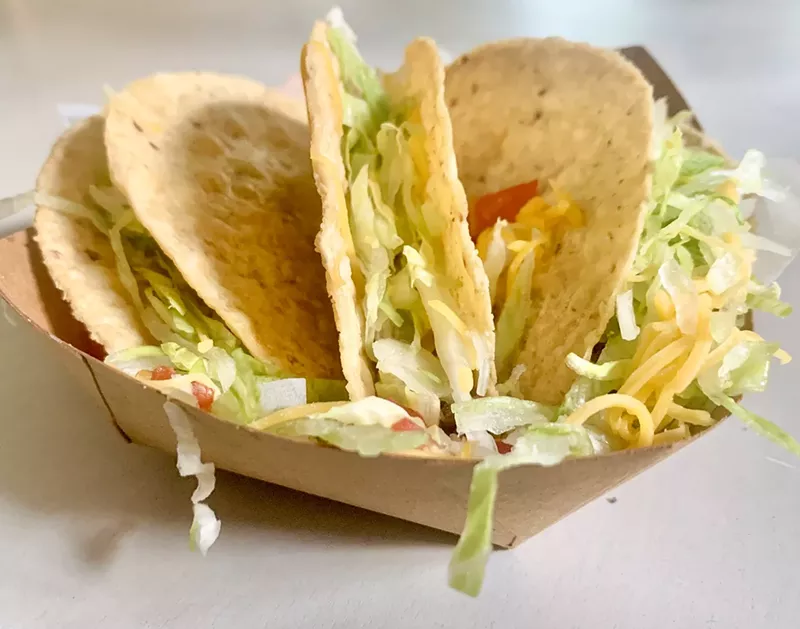 Image: Three crispy beef tacos for $11 at Vantina (for dine-in or carry-out)
