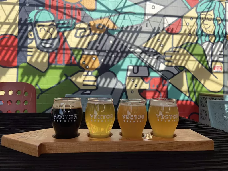Image: Vector’s owner, Craig Bradley, is a graphic designer and created the art for the space. In fact, the brewpub is named after Vector files.v