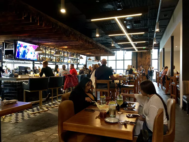 Image: Vidorra opened recently with several dining areas and a rooftop patio.
