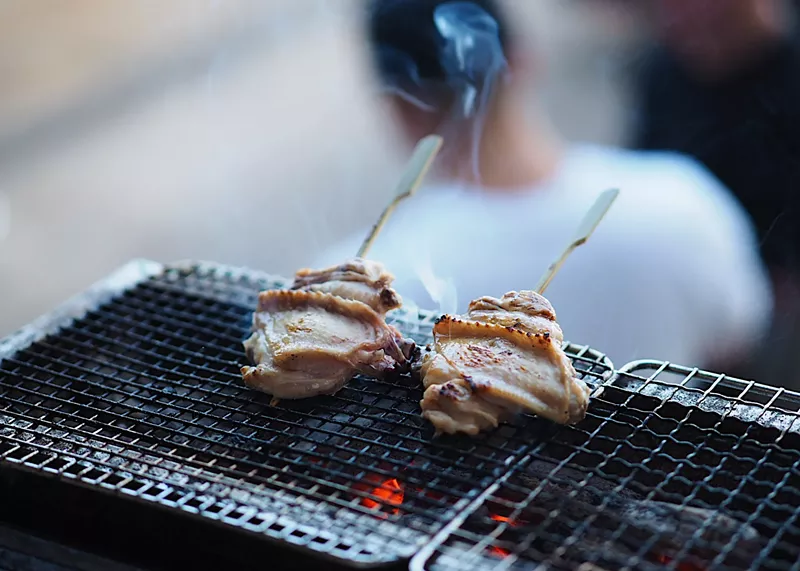 Image: Noodboyz has a killer wing, butterflied and cooked on yakitori.
