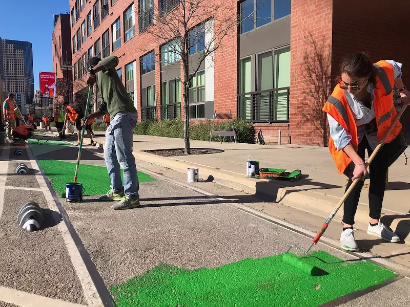 Image: Dallas came out to paint the streets.