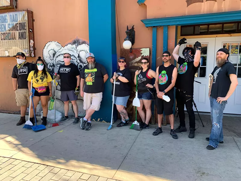 Image: Deep Ellum regulars, business owners and supporters came together on the weekend to put the neighborhood back together.