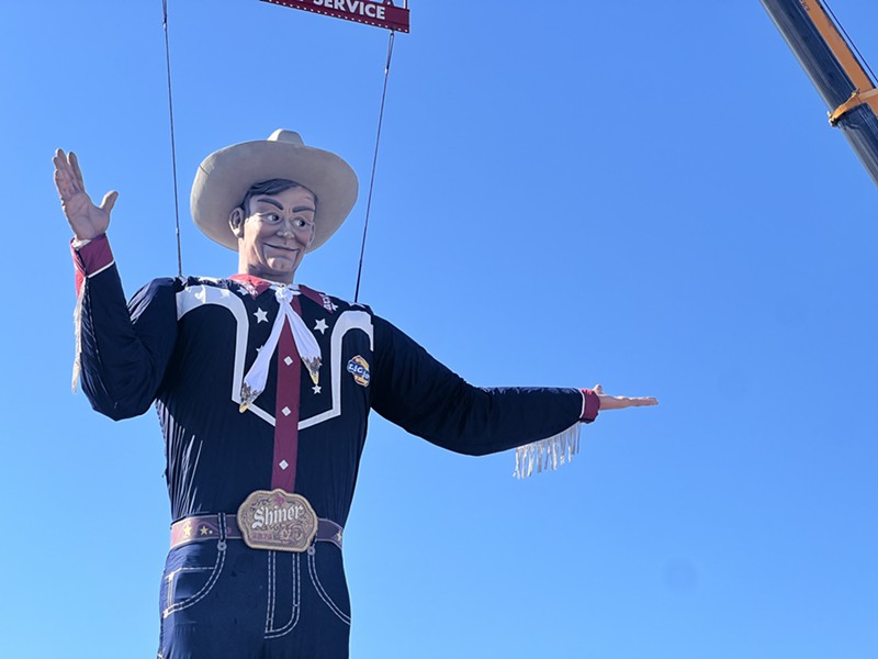 Big Tex is up and ready to chat at the State Fair of Texas.