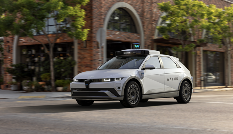 Image: The driverless vehicles will be driver driven through Downtown Dallas for the next few weeks.
