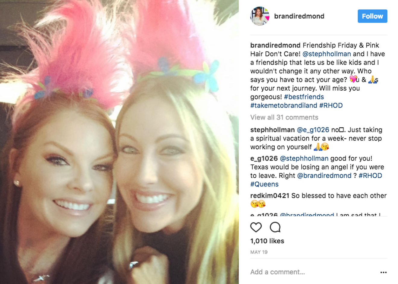 Brandi Redmond and Stephanie Hollman from The Real Housewives of Dallas went though a rough patch during the show's hiatus.