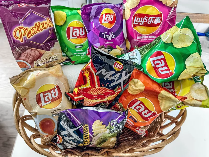 Image: We decided to celebrate National Potato Chip Day by going a bit overboard at our local Asian market.