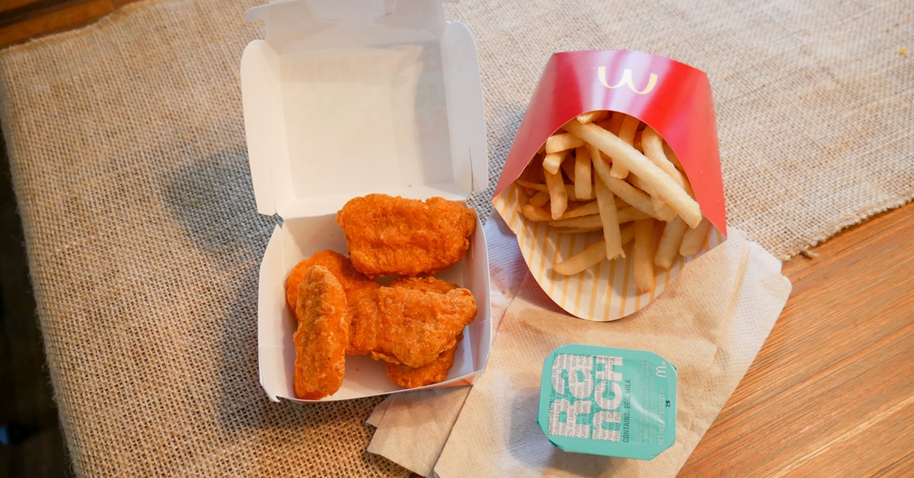 The hue isn't off in these photos: These new McNuggets are quite red.