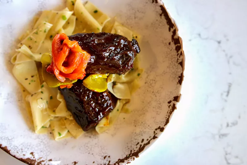 Image: Chipotle short ribs with pappardelle.