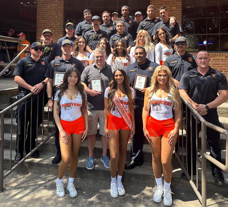 Image: Hooters is back, thanks to the help of Dallas Fire-Rescue Station 4 and 18.