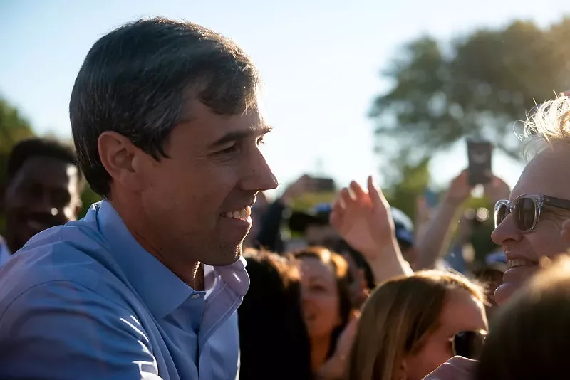 Image: Former U.S. Rep. Beto O'Rourke meets voters in Dallas on Oct. 27.