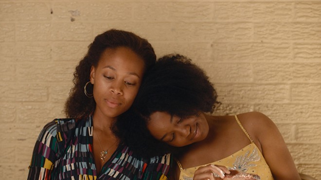 Nicole Beharie (left) plays Turquoise, a mother who wants her daughter Kai (Alexis Chikaeze, right) to rewrite her own pageant queen history in Miss Juneteenth, one of the best DFW movies.