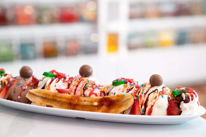 Image: The Sugar Factory will celebrate banana splits all day Thursday.
