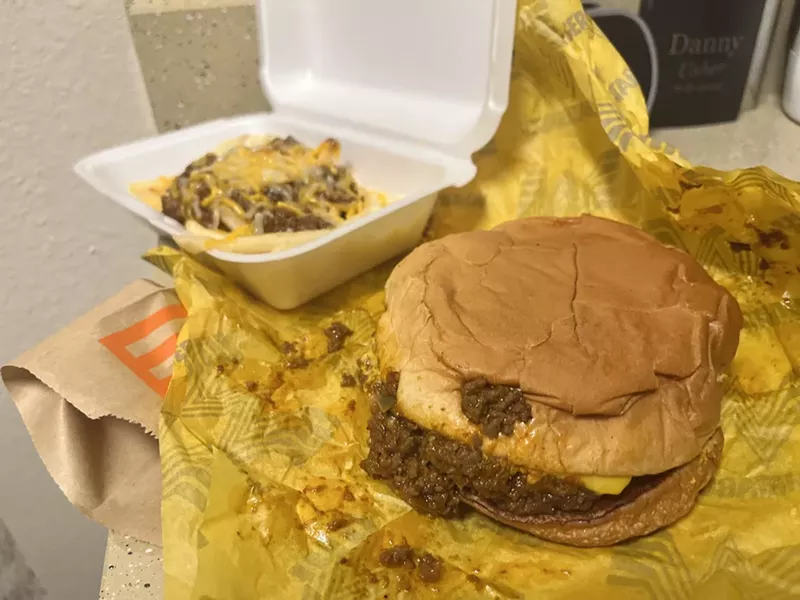 Image: Whataburger's Chili Cheese Burger and Fries. It doesn't look pretty, but looks aren't everything.