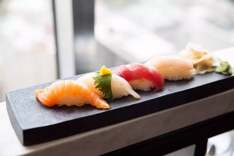 Image: Pieces of sushi at new downtown spot Kessaku