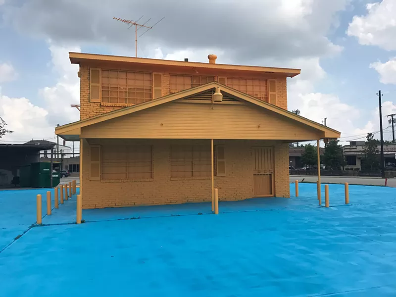 Image: "Orange House in a Blue Field" is part of 42 Murals.