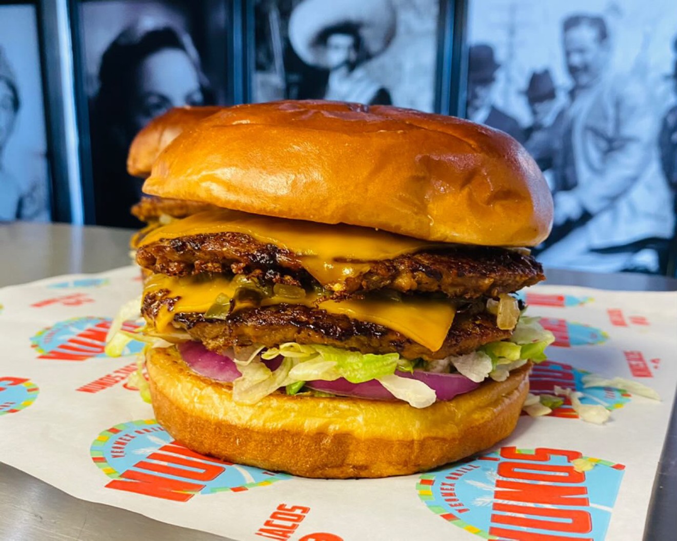 Try the signature Nuno's Vegmex burger double-pattied. It's layered with blankets of vegan cheese.