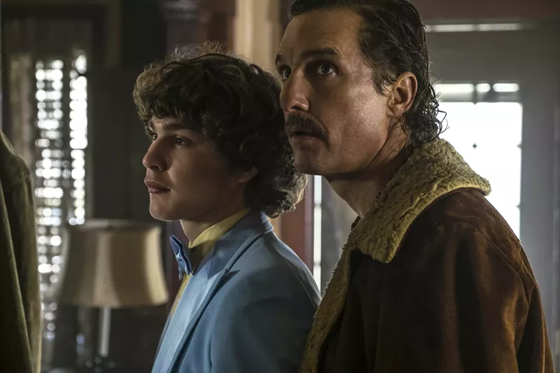Image: In White Boy Rick, Richie Merritt (left) portrays Richard “Rick” Wershe Jr., who, at age 14, became the youngest informant in the history of the FBI while his dad (played by Matthew McConaughey) sold guns from his trunk.
