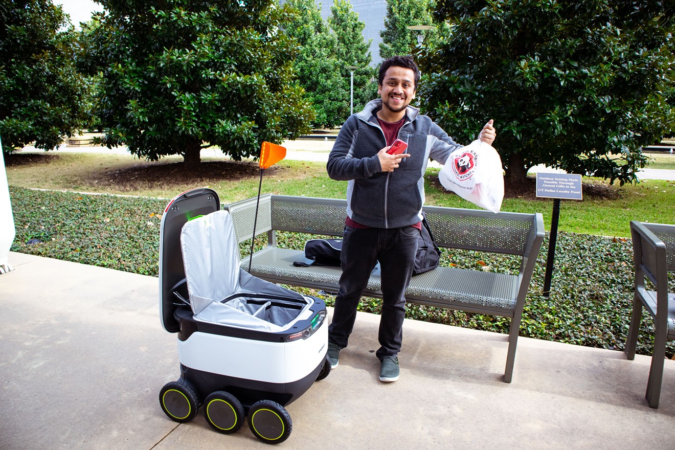 Delivered from campus restaurant to university student: Robots make it easy.