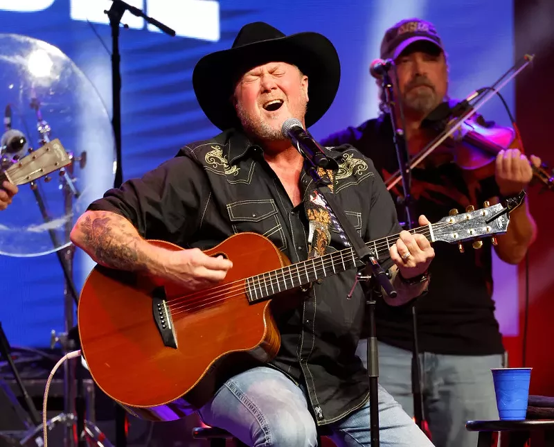 Image: Tracy Lawrence performs at the Mission:Possible Turkey Fry and Concert at Wildhorse Saloon on November 21, 2023 in Nashville, Tennessee.