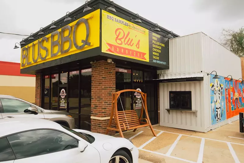 Image: Blu's Barbeque turned a former barber shop on Preston Road into a barbecue joint.