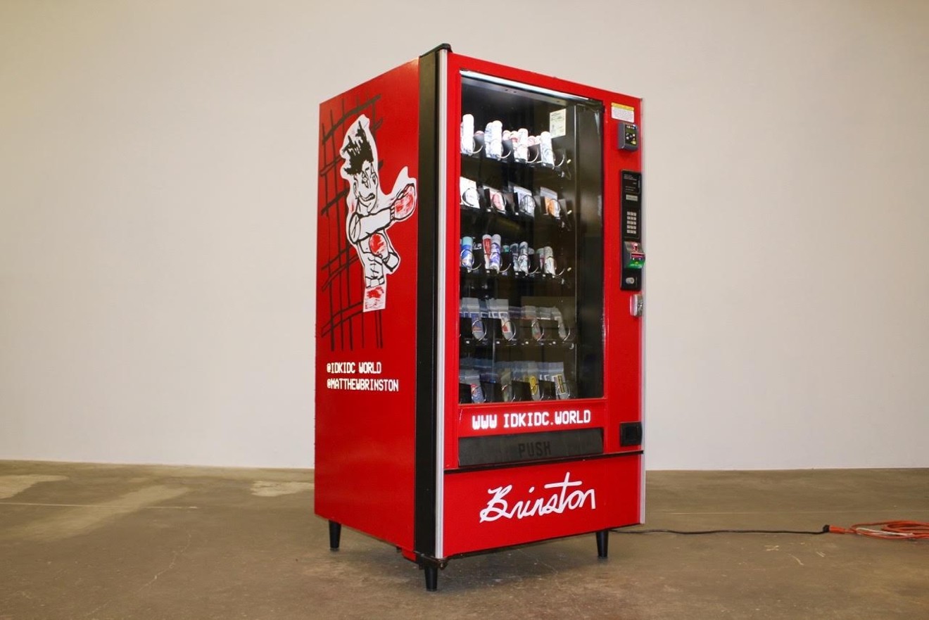 Dallas artist Matthew Brinston hopes to democratize art with a traveling vending machine.
