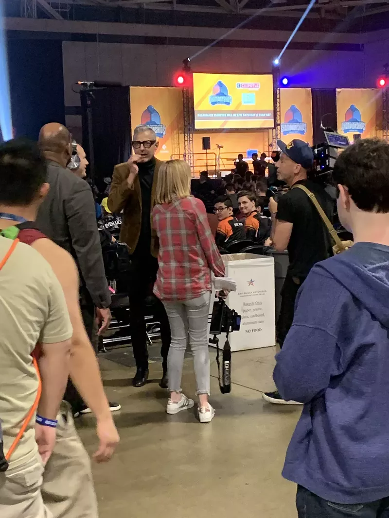 Image: Attendees of DreamHack Dallas 2019 esports conference caught a glimpse of actor Jeff Goldblum shooting footage for a project.