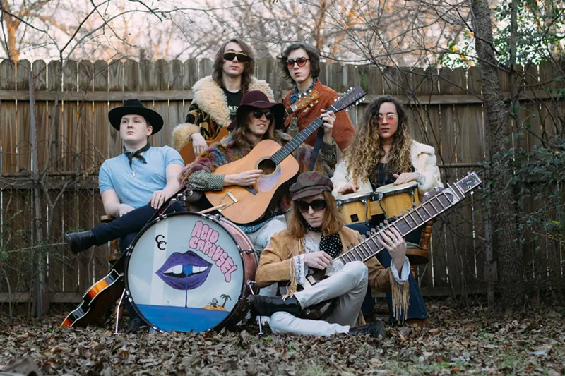 Image: Acid Carousel clockwise from left: Fielder Whittington, Steve Gnash, Gus Baldwin, Ariel Hartley, Ian Salazar and John Kuzmick.